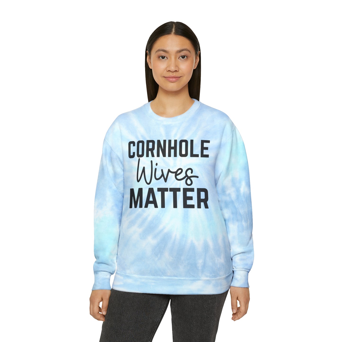 Cornhole Wives Matter-Unisex Tie-Dye Sweatshirt