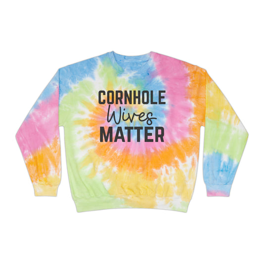 Cornhole Wives Matter-Unisex Tie-Dye Sweatshirt