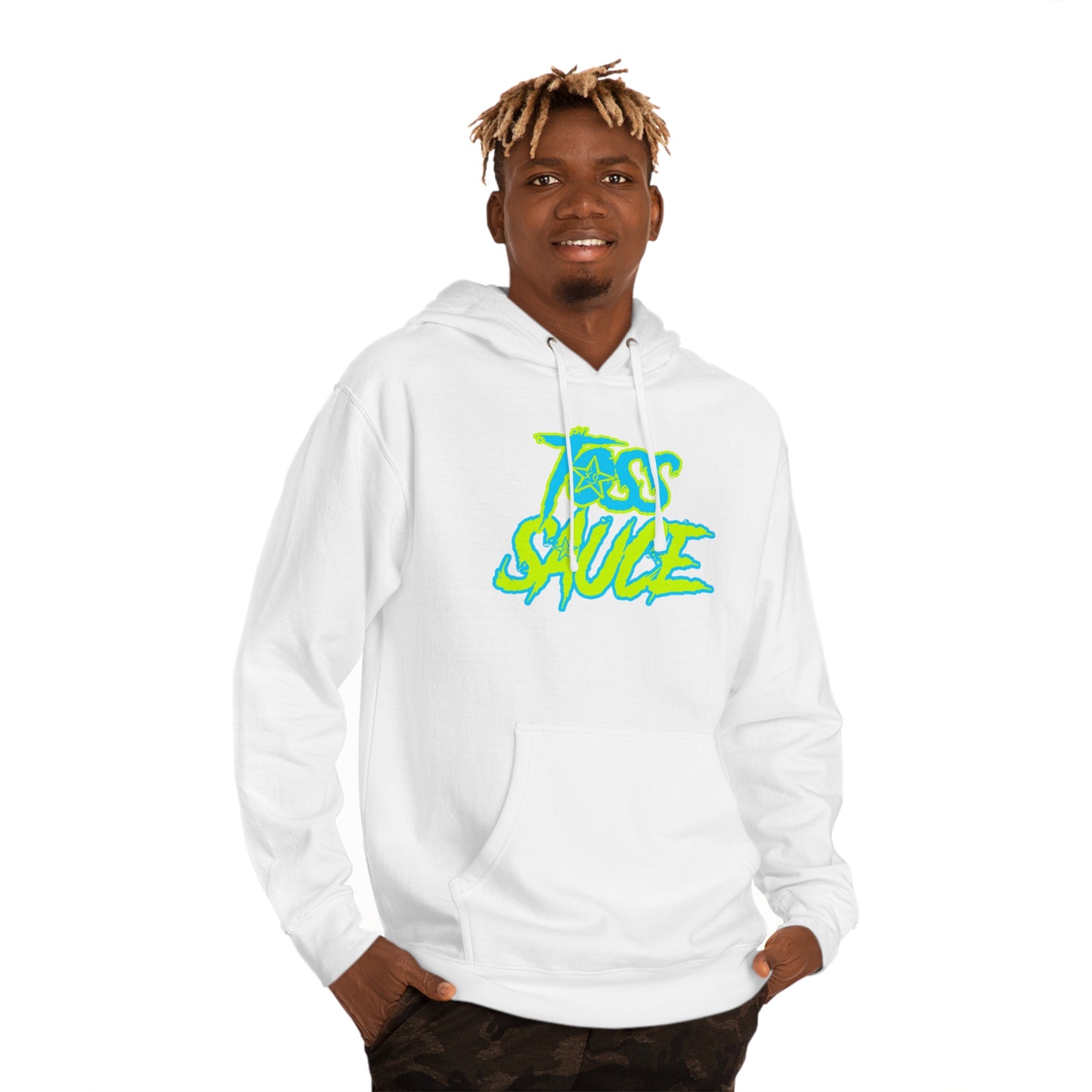 BLUE AND YELLOW HOODIE