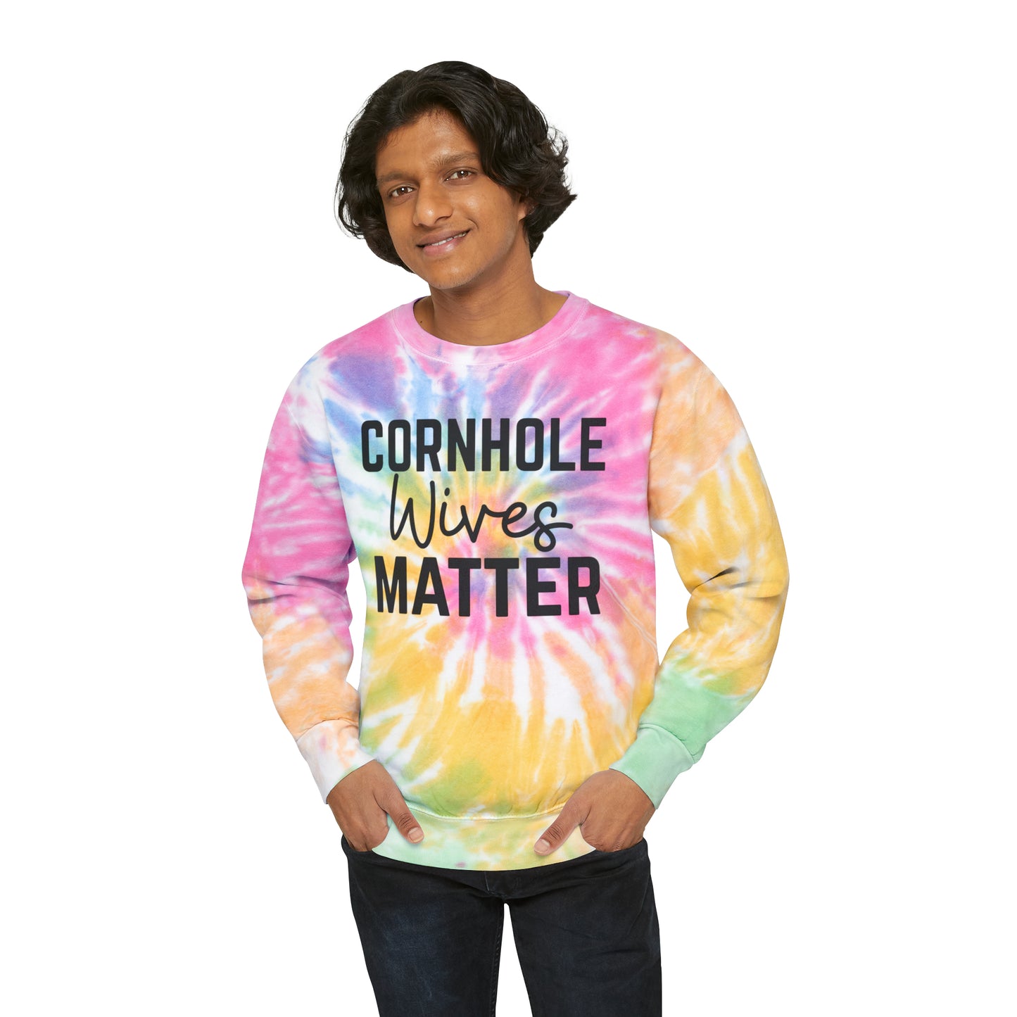 Cornhole Wives Matter-Unisex Tie-Dye Sweatshirt