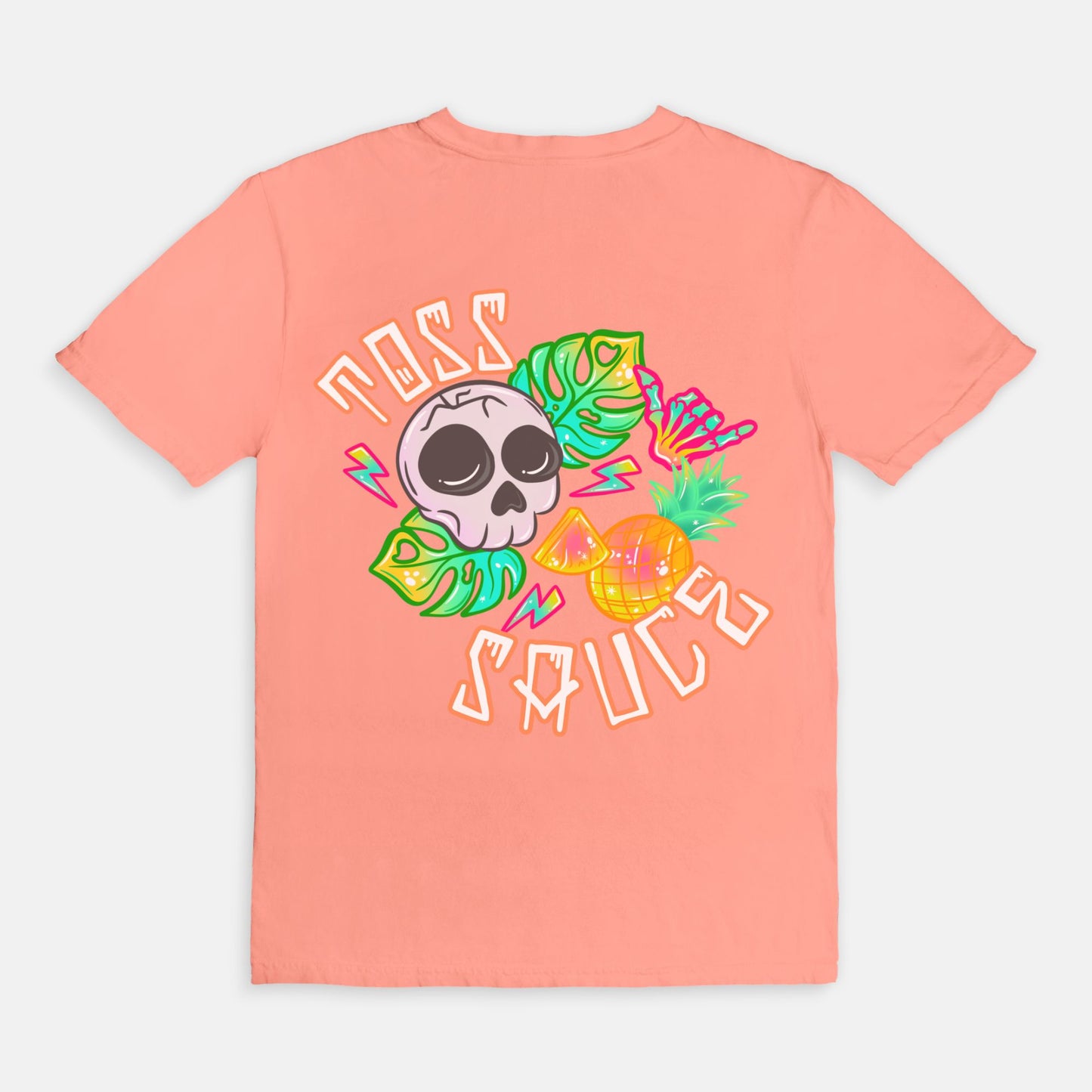ADULT Pineapple Skulls Toss Sauce Tshirt
