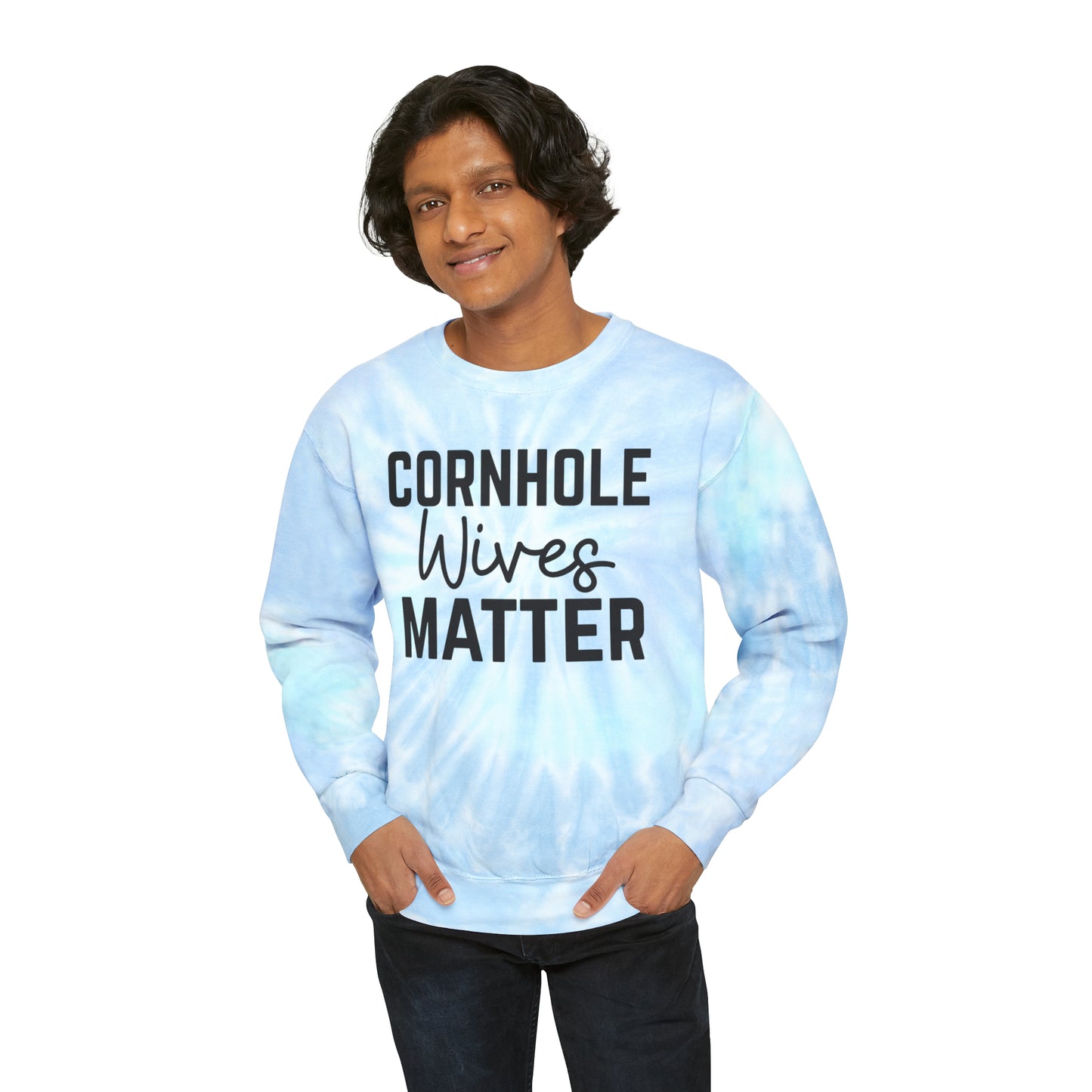 Cornhole Wives Matter-Unisex Tie-Dye Sweatshirt
