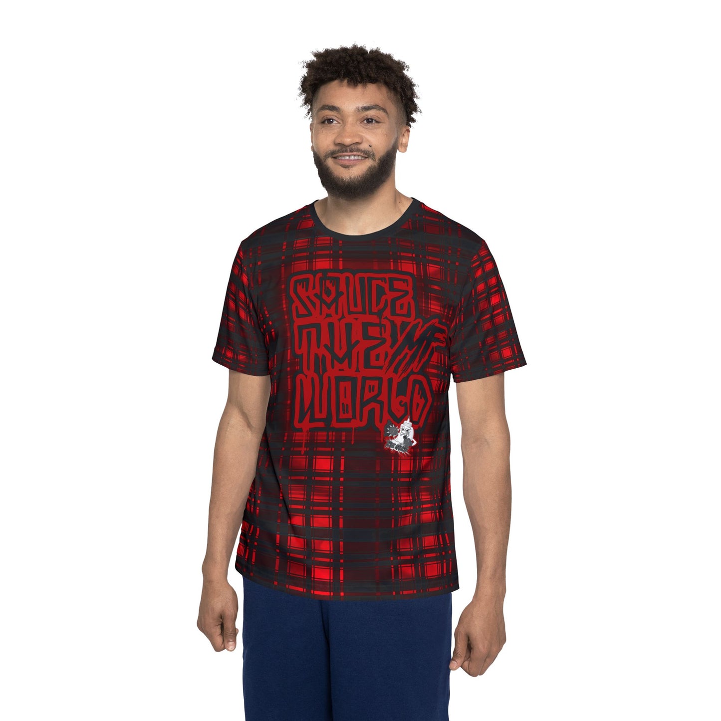 PLAID JERSEY RED