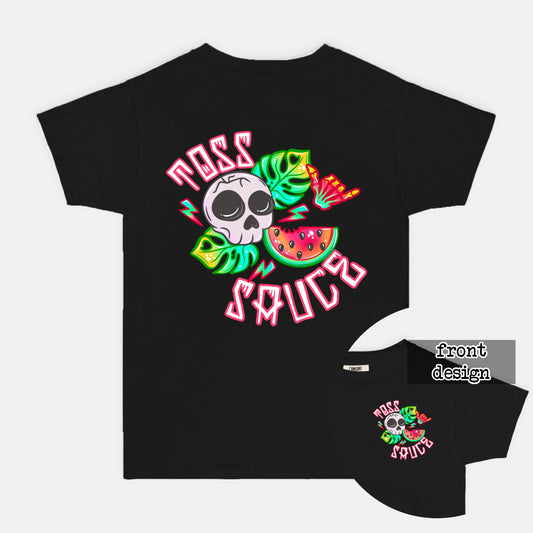 YOUTH Watermelon Skulls Toss Sauce Tshirt