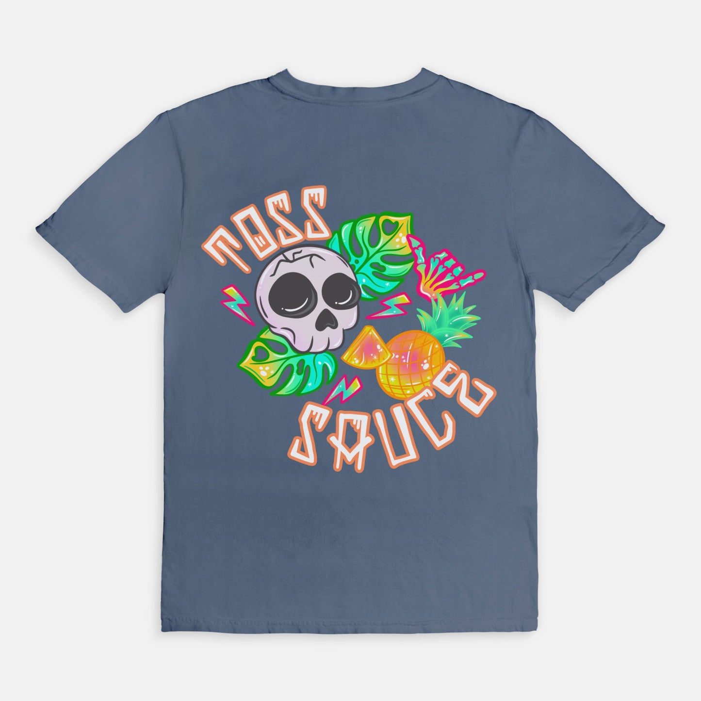ADULT Pineapple Skulls Toss Sauce Tshirt