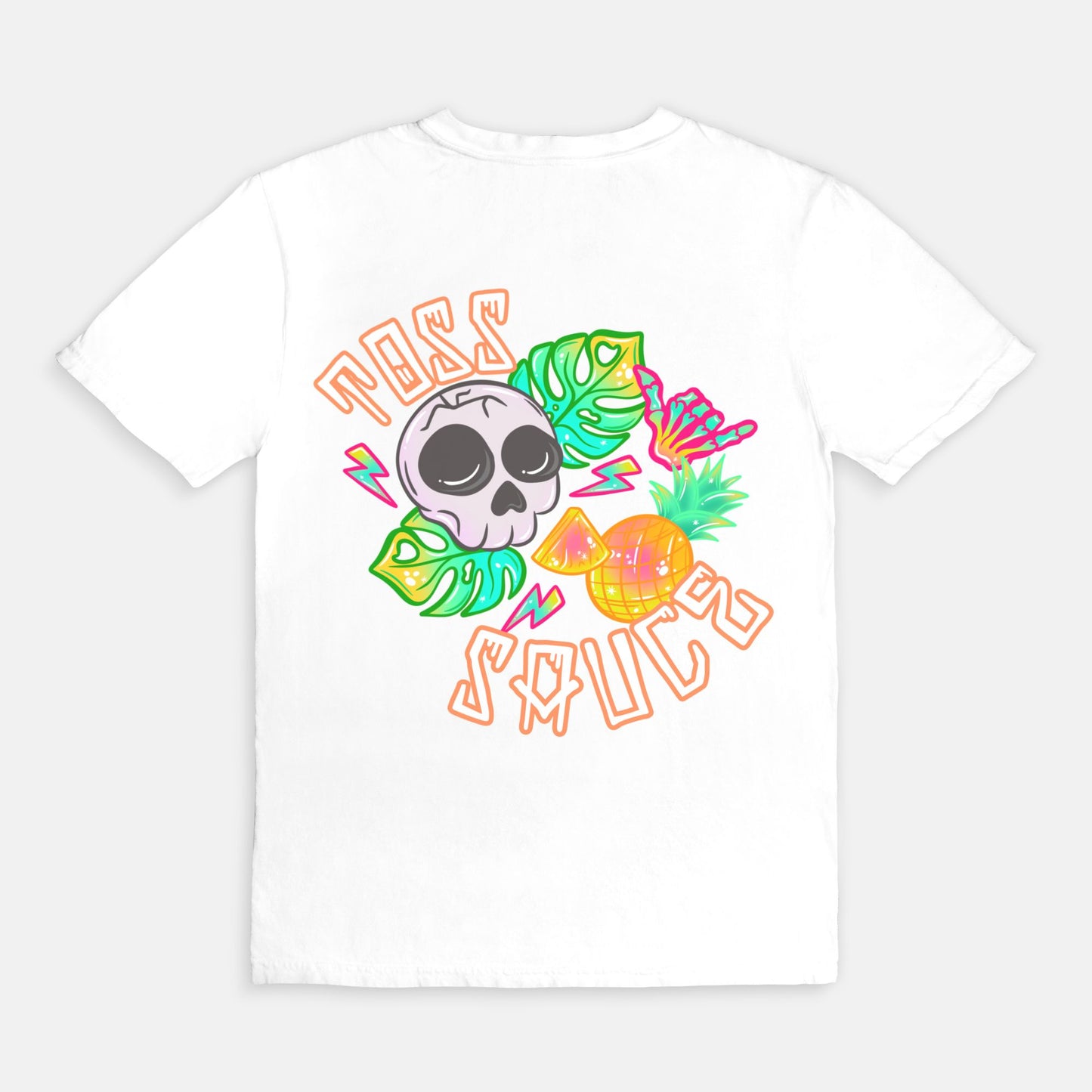 ADULT Pineapple Skulls Toss Sauce Tshirt