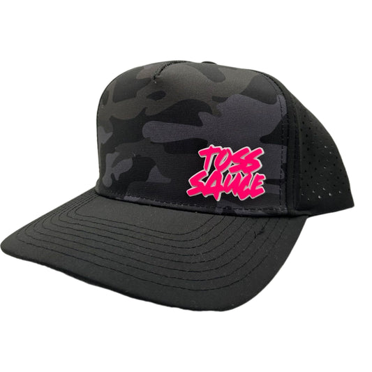 Adult Snapback-Black Camo CURVED