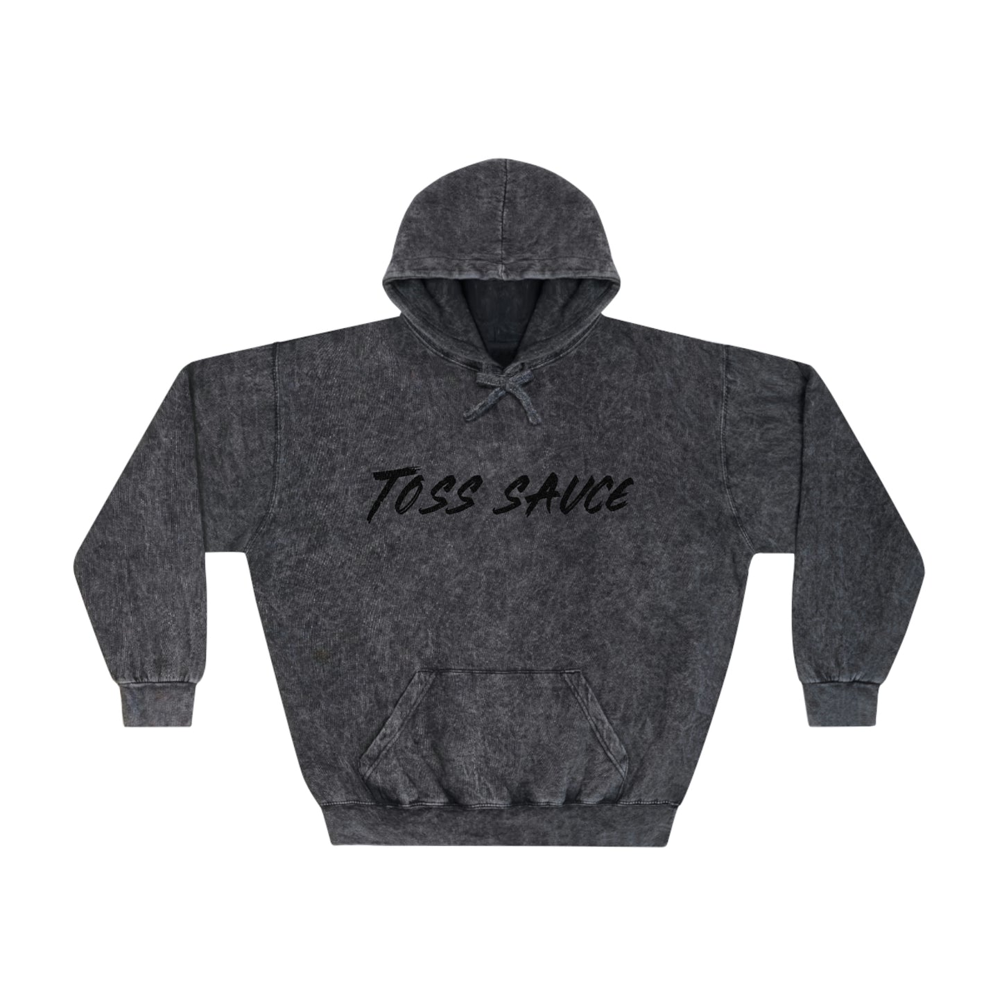 Toss Sauce (front and back design) Unisex Mineral Wash Hoodie